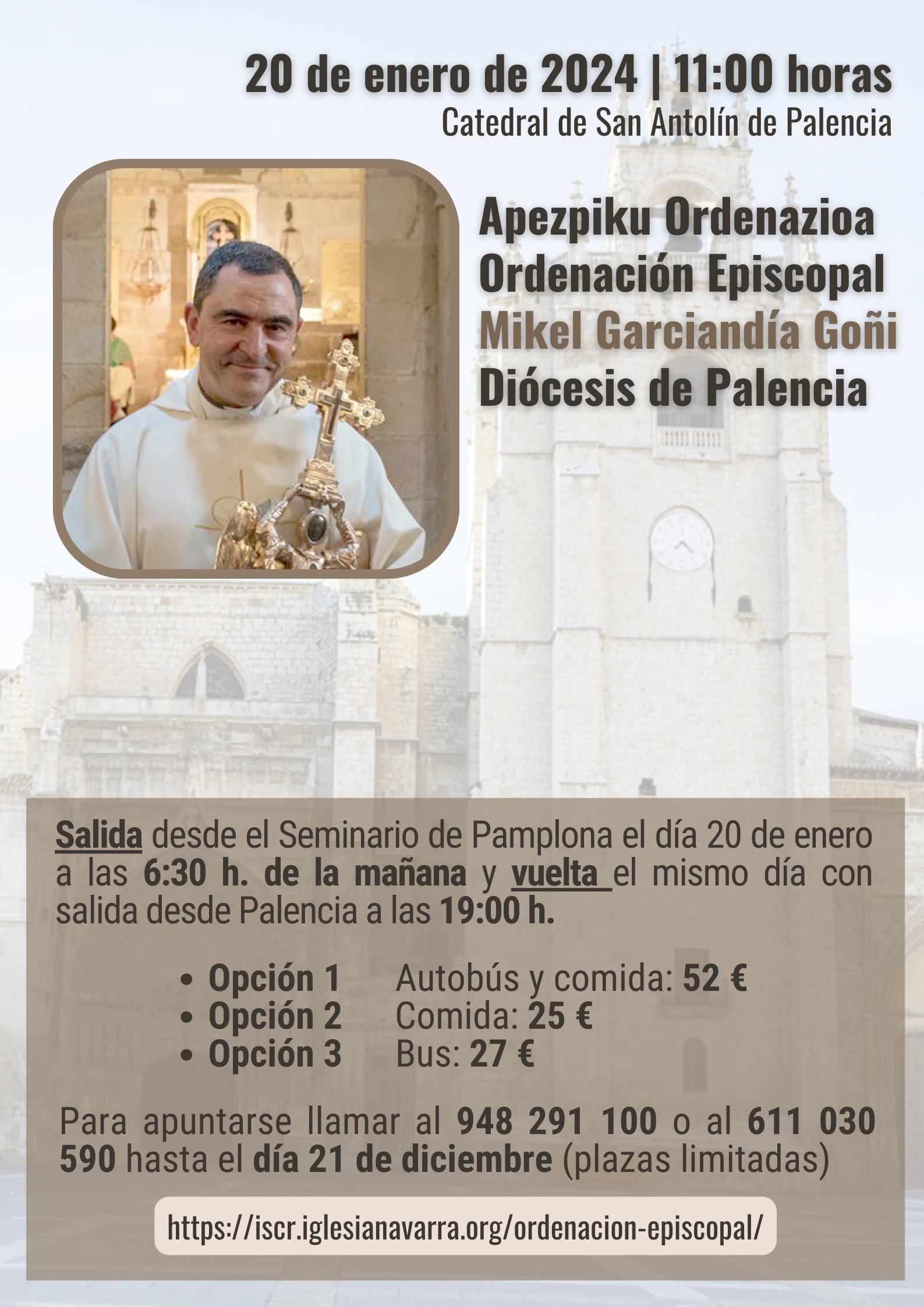 El Director del ISCR nuevo Obispo de Palencia