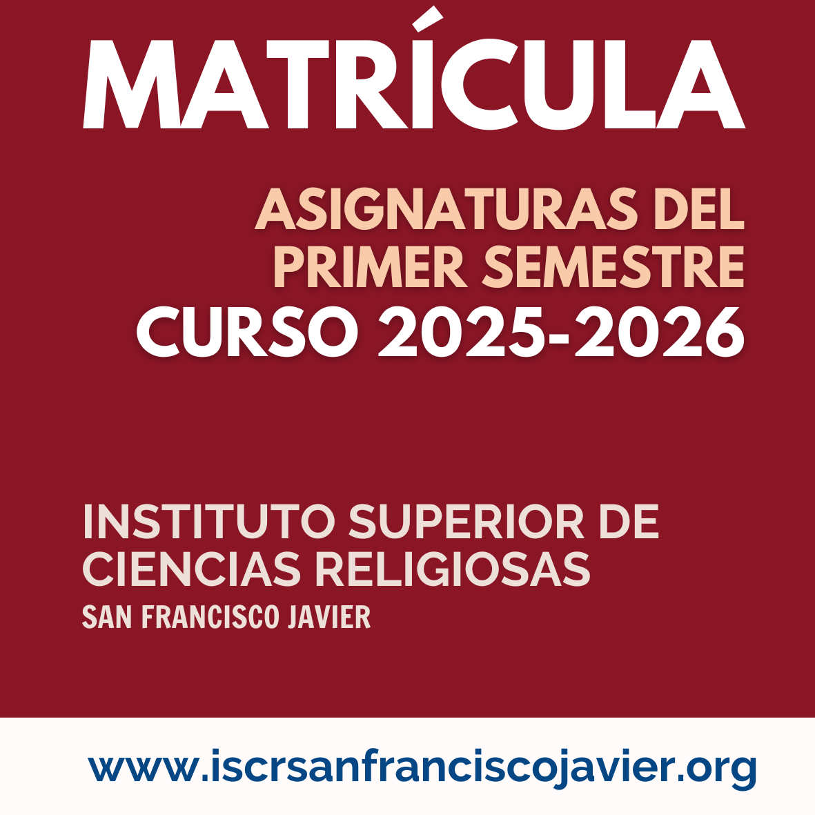 Matrícula del Primer semestre 2025-2026